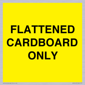 FLATTENED CARDBOARD ONLY